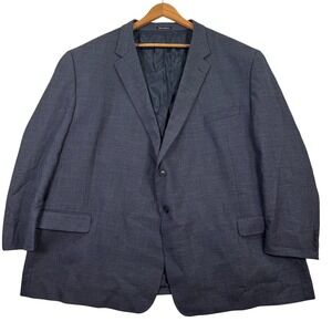 Joseph Feiss Gold Mens 58R Big Tall Executive Fit Plaid Wool Blazer 2-Button EUC